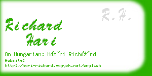 richard hari business card